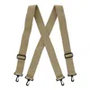 Ctm Men's Big & Tall Elastic X-back Suspenders With Plastic Hook Ends In Green