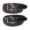 Ctm Men's Big & Tall Leather Dress Belt With Silver Buckle (pack Of 2) In Multi