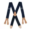 Ctm Men's Big & Tall Non-elasticized Button End Work Suspenders In Blue