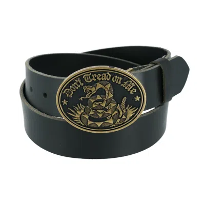 Ctm Men's Bridle Belt With Don't Tread On Me Buckle (2 Buckle Set)