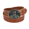 Ctm Men's Bridle Belt With Don't Tread On Me Buckle (2 Buckle Set) In Multi