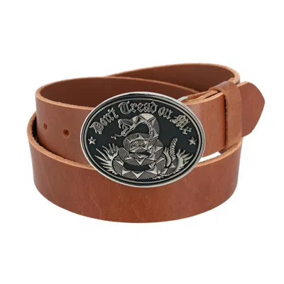 Ctm Men's Bridle Belt With Don't Tread On Me Buckle (2 Buckle Set) In Multi