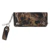 Ctm Men's Camo Print Long Chain Wallet In Black