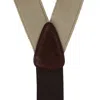 Ctm Men's Canvas Button-end Old West Suspenders (tall Available) In Green
