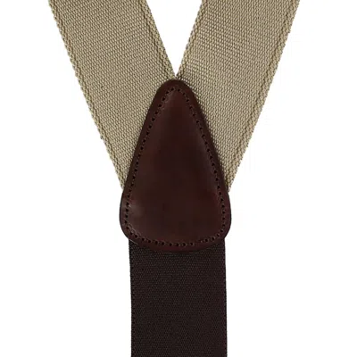 Ctm Men's Canvas Button-end Old West Suspenders (tall Available) In Green