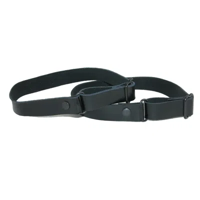 Ctm Men's Coated Leather Solid Color Adjustable Armband Sleeve Garter In Black