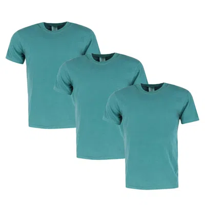 Ctm Men's Comfort Colors Dyed Short Sleeve T-shirt (set Of 3) In Gold