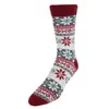 Ctm Men's Crew Snowflake Christmas Novelty Sock (1 Pair) In White