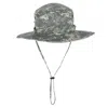 Ctm Men's Crushable Wide Brim Camo Boonie Hat With Chin Cord In Green