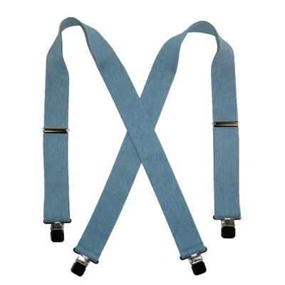 Ctm Men's Denim Clip-end 2 Inch Suspenders In Multi