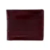 Ctm Men's Eel Skin Leather Bifold Wallet With Coin Pouch In White