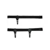 Ctm Men's Elastic 1 Inch Wide Single And Double Sock Garters (pack Of 2) In Black