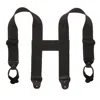 Ctm Men's Elastic 2 Inch Wide Button-end Wader Suspenders In Brown