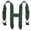 Ctm Men's Elastic 2 Inch Wide Button-end Wader Suspenders In Green