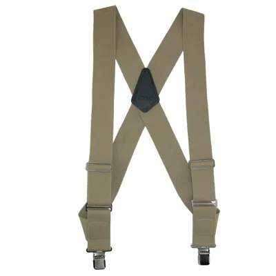 Ctm Men's Elastic Basic Trucker Side Clip Suspender In Green