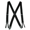 Ctm Men's Elastic Basic X-back Button-end Suspenders In Black