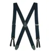 Ctm Men's Elastic Basic X-back Button-end Suspenders In Blue