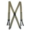 Ctm Men's Elastic Basic X-back Button-end Suspenders In Green