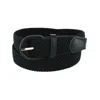 Ctm Men's Elastic Braided Belt With Covered Buckle (big & Tall Available) In Black