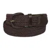 Ctm Men's Elastic Braided Belt With Covered Buckle (big & Tall Available) In Brown