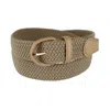 Ctm Men's Elastic Braided Belt With Covered Buckle (big & Tall Available) In Green