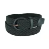 CTM MEN'S ELASTIC BRAIDED BELT WITH COVERED BUCKLE (BIG & TALL AVAILABLE)
