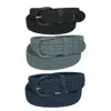 Ctm Men's Elastic Braided Stretch Belt (pack Of 3 Colors) In Green