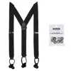 Ctm Men's Elastic Button End Dress Suspender With Bachelor Buttons In Black