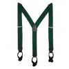 Ctm Men's Elastic Button End Dress Suspenders With Silver Hardware In Green