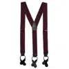 Ctm Men's Elastic Button End Dress Suspenders With Silver Hardware In White
