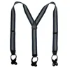 Ctm Men's Elastic Button End Stripe Dress Suspenders In Multi