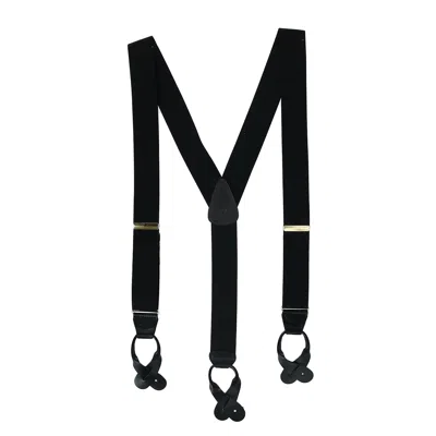 CTM MEN'S ELASTIC BUTTON END SUSPENDERS