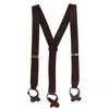 Ctm Men's Elastic Button End Suspenders In Brown