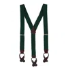Ctm Men's Elastic Button End Suspenders In Green