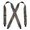 Ctm Men's Elastic Clip-end 2 Inch Realtree Camo Suspenders In Brown