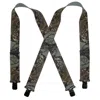 Ctm Men's Elastic Clip-end 2 Inch Realtree Camo Suspenders In Grey