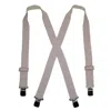 Ctm Men's Elastic Clip-end Undergarment Suspenders In Beige