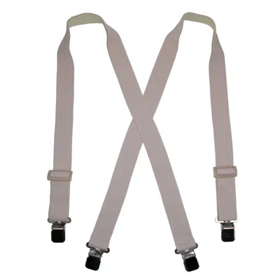 Ctm Men's Elastic Clip-end Undergarment Suspenders In Beige