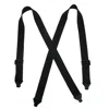 Ctm Men's Elastic Plastic Clip-end Tsa Compliant Airport Suspenders In Black