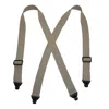 Ctm Men's Elastic Plastic Clip-end Tsa Compliant Airport Suspenders In Green