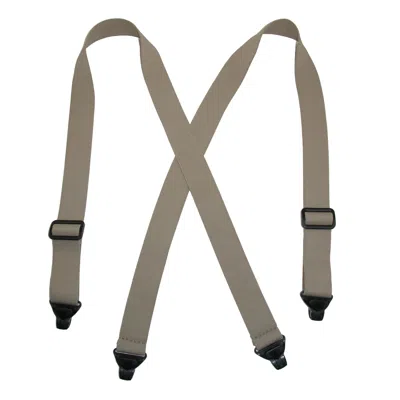 Ctm Men's Elastic Plastic Clip-end Tsa Compliant Airport Suspenders In Green