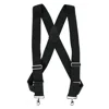 Ctm Men's Elastic Side Clip Metal Swivel Hook Trucker Suspenders In Black