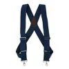 Ctm Men's Elastic Side Clip Metal Swivel Hook Trucker Suspenders In Blue