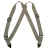 Ctm Men's Elastic Side Plastic Clip Tsa Compliant Airport Suspenders In Green