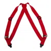 Ctm Men's Elastic Side Plastic Clip Tsa Compliant Airport Suspenders In Red