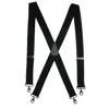 Ctm Men's Elastic Solid Color X-back Suspender With Swivel Hook Ends In Black