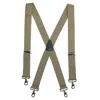 Ctm Men's Elastic Solid Color X-back Suspender With Swivel Hook Ends In Green