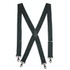 Ctm Men's Elastic Solid Color X-back Suspender With Swivel Hook Ends In Grey