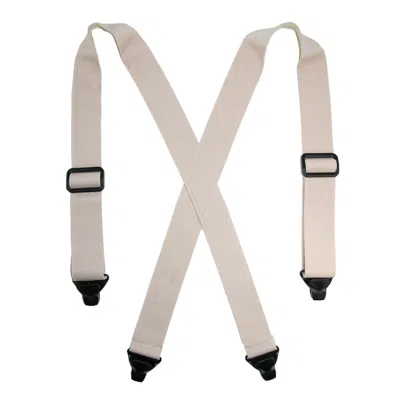 Ctm Men's Elastic Undergarment Tsa Compliant Suspenders (tall Available) In Beige