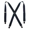 Ctm Men's Elastic With Anti Slip Pin Clip 1 1/2 Inch Solid Suspenders In Blue